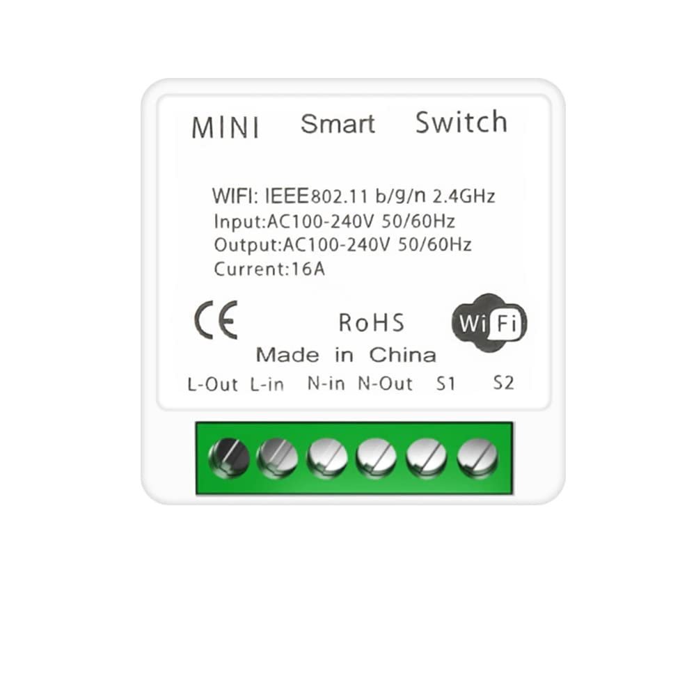amiciSmart 16A WiFi Smart Timer Switch, Home Automation Switch with 2-Way Control Compatible with Alexa, Google Assistant and Smart Life App