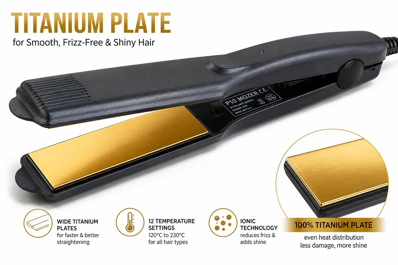 Professional salon hair straightener for women 5 temp hair straighteneing hair styler Straightening