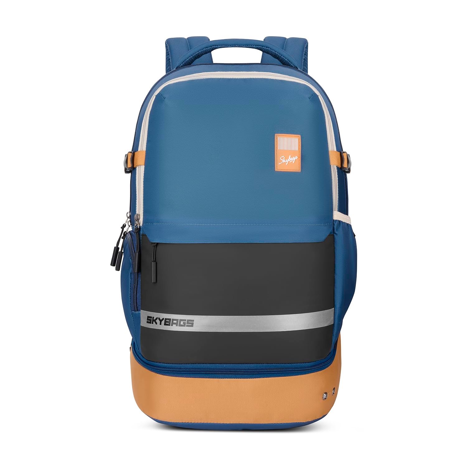 Skybags Basecamp 17 Inch Compatible Laptop Backpack 40L | 3 Compartments with Quick-Access Front Pocket & Rain Cover | Tablet Sleeve & Side Bottle Pocket | Office & Travel Backpack for Men & Women